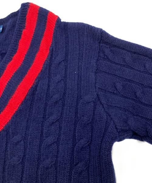 POLO RALPH LAUREN（ポロ・ラルフローレン）POLO RALPH LAUREN (ポロ・ラルフローレン) チルデンセーター ネイビー サイズ:Mの古着・服飾アイテム
