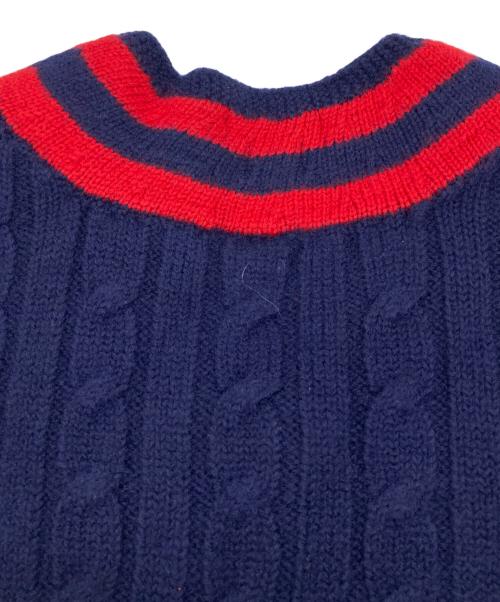 POLO RALPH LAUREN（ポロ・ラルフローレン）POLO RALPH LAUREN (ポロ・ラルフローレン) チルデンセーター ネイビー サイズ:Mの古着・服飾アイテム