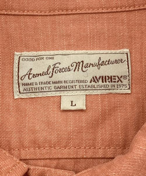 AVIREX（アヴィレックス）AVIREX (アヴィレックス) PIGMENT DYED FATIGUE SHIRT / ピグメント ダイ ファティーグ シャツ ピンク サイズ:Lの古着・服飾アイテム