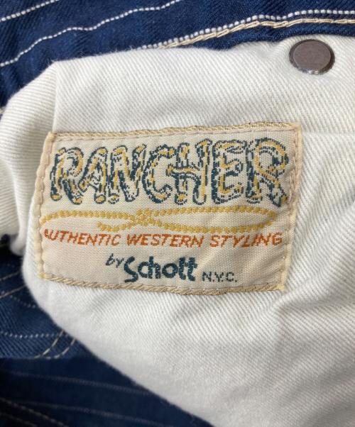 Schott（ショット）Schott (ショット) シンチバック ウォバッシュワークデニム ネイビー サイズ:32の古着・服飾アイテム