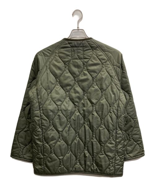 LAVENHAM（ラベンハム）LAVENHAM (ラベンハム) ノーカラーキルティングジャケット オリーブ サイズ:Lの古着・服飾アイテム