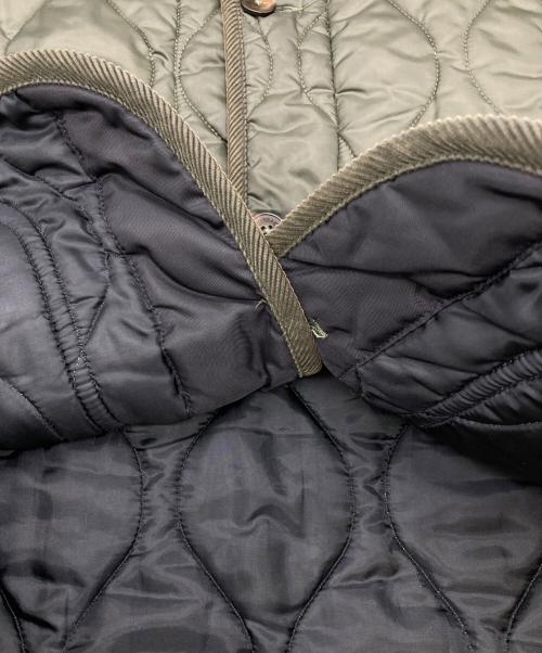 LAVENHAM（ラベンハム）LAVENHAM (ラベンハム) ノーカラーキルティングジャケット オリーブ サイズ:Lの古着・服飾アイテム