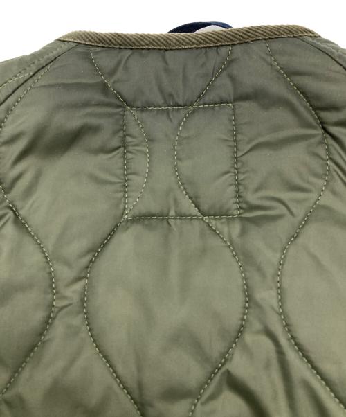 LAVENHAM（ラベンハム）LAVENHAM (ラベンハム) ノーカラーキルティングジャケット オリーブ サイズ:Lの古着・服飾アイテム