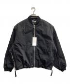 WYM LIDNMウィム バイ リドム）の古着「DETACHABLE NYLON GABA FLIGHT BLOUSON」｜ブラック