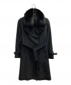 BARNYARDSTORMバンヤードストーム）の古着「フォックスファー カシミヤコート」｜ブラック