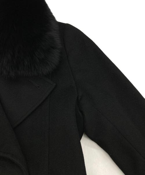 BARNYARDSTORM（バンヤードストーム）BARNYARDSTORM (バンヤードストーム) フォックスファー カシミヤコート ブラック サイズ:40の古着・服飾アイテム