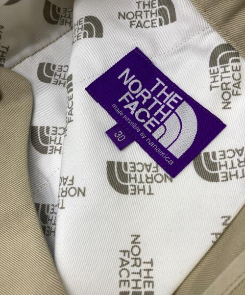 THE NORTHFACE PURPLELABEL（ザ・ノースフェイス パープルレーベル）THE NORTHFACE PURPLELABEL (ザ・ノースフェイス パープルレーベル) Stretch Twill Wide Tapered Pants ベージュ サイズ:30の古着・服飾アイテム