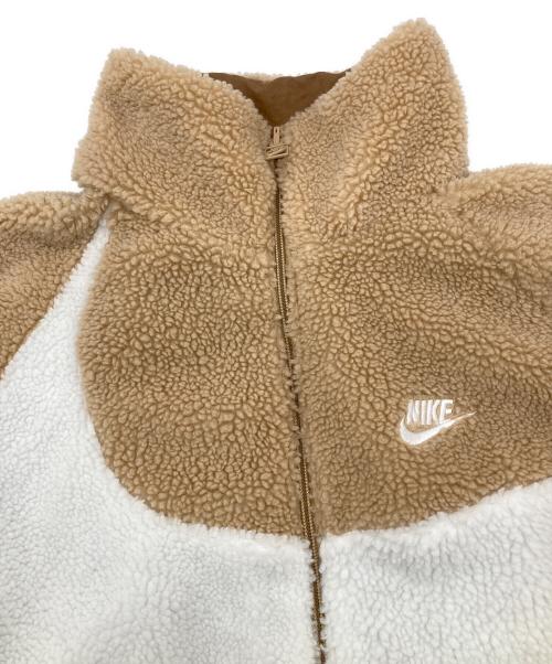 NIKE（ナイキ）NIKE (ナイキ) フルジップ ボア ジャケット ベージュ サイズ:Mの古着・服飾アイテム