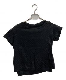 tricot COMME des GARCONS（トリココムデギャルソン）の古着「アシンメトリーメッシュTシャツ」｜ブラック