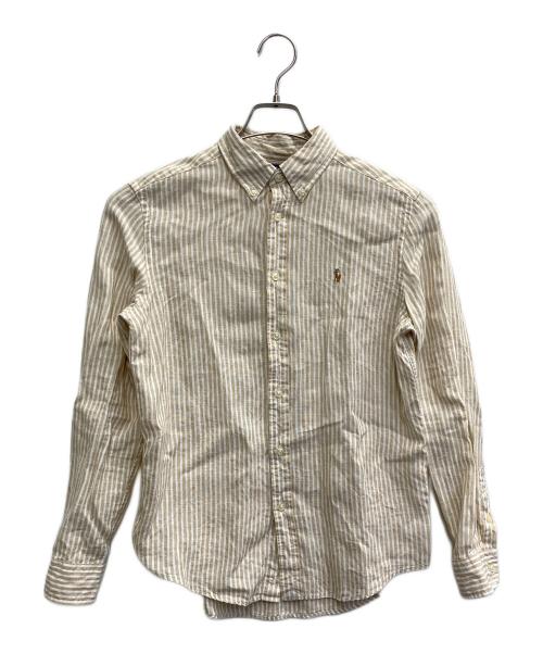 POLO RALPH LAUREN（ポロ・ラルフローレン）POLO RALPH LAUREN (ポロ・ラルフローレン) ストライプ リネン シャツ ベージュ サイズ:Lの古着・服飾アイテム
