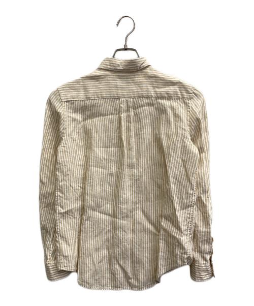 POLO RALPH LAUREN（ポロ・ラルフローレン）POLO RALPH LAUREN (ポロ・ラルフローレン) ストライプ リネン シャツ ベージュ サイズ:Lの古着・服飾アイテム