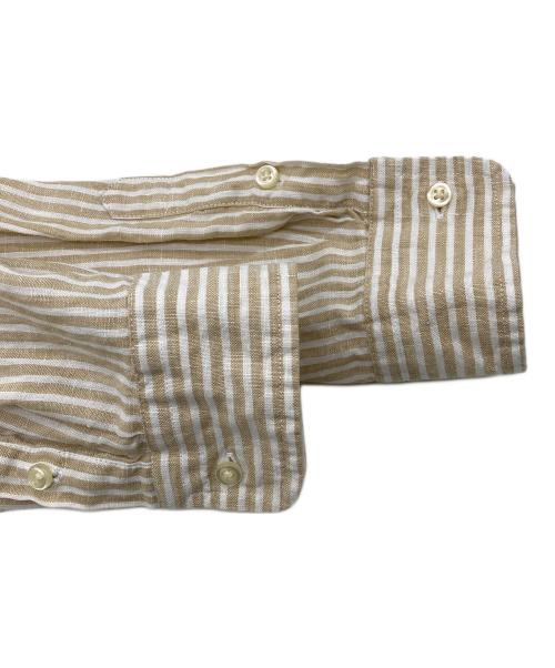 POLO RALPH LAUREN（ポロ・ラルフローレン）POLO RALPH LAUREN (ポロ・ラルフローレン) ストライプ リネン シャツ ベージュ サイズ:Lの古着・服飾アイテム