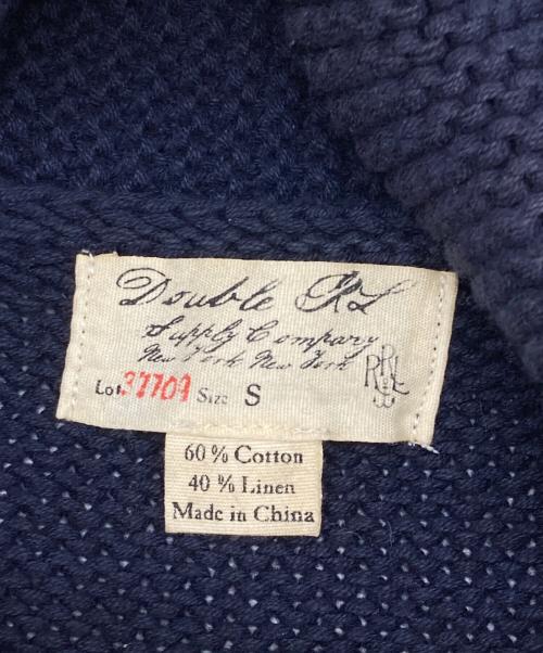 RRL（ダブルアールエル）RRL (ダブルアールエル) コットンリネンショールカラーボーダーニット ネイビー サイズ:Sの古着・服飾アイテム