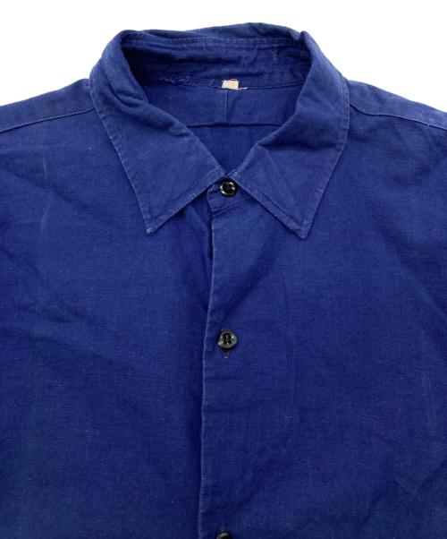 USED（ユーズド）USED (ユーズド) ユーロワーク グランパシャツ ネイビー サイズ:40の古着・服飾アイテム