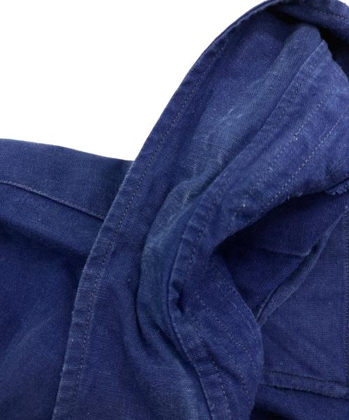 USED（ユーズド）USED (ユーズド) ユーロワーク グランパシャツ ネイビー サイズ:40の古着・服飾アイテム