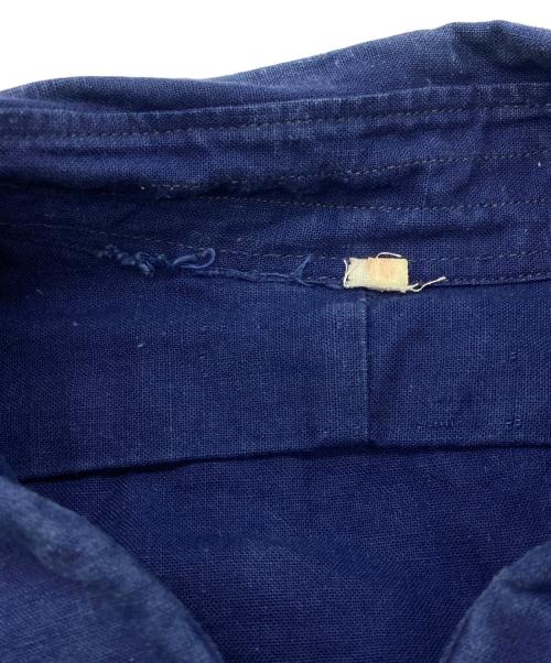 USED（ユーズド）USED (ユーズド) ユーロワーク グランパシャツ ネイビー サイズ:40の古着・服飾アイテム