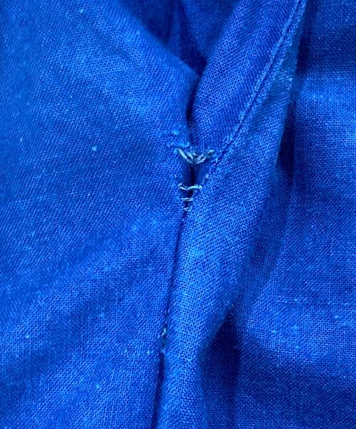 USED（ユーズド）USED (ユーズド) ユーロワーク グランパシャツ ネイビー サイズ:40の古着・服飾アイテム