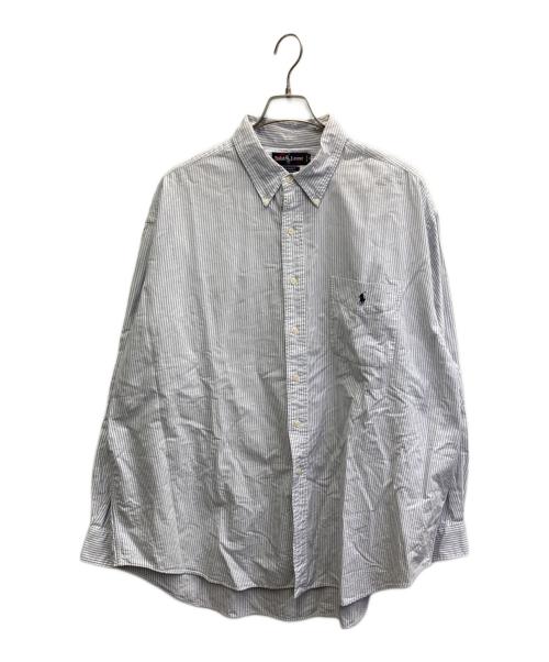 RALPH LAUREN（ラルフローレン）RALPH LAUREN (ラルフローレン) BIG SHIRT ストライプシャツ ブルー サイズ:XXLの古着・服飾アイテム