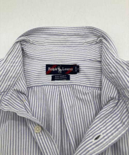 RALPH LAUREN（ラルフローレン）RALPH LAUREN (ラルフローレン) BIG SHIRT ストライプシャツ ブルー サイズ:XXLの古着・服飾アイテム