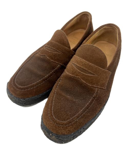 SANDERS（サンダース）SANDERS (サンダース) スウェードコインローファー ブラウン サイズ:7の古着・服飾アイテム