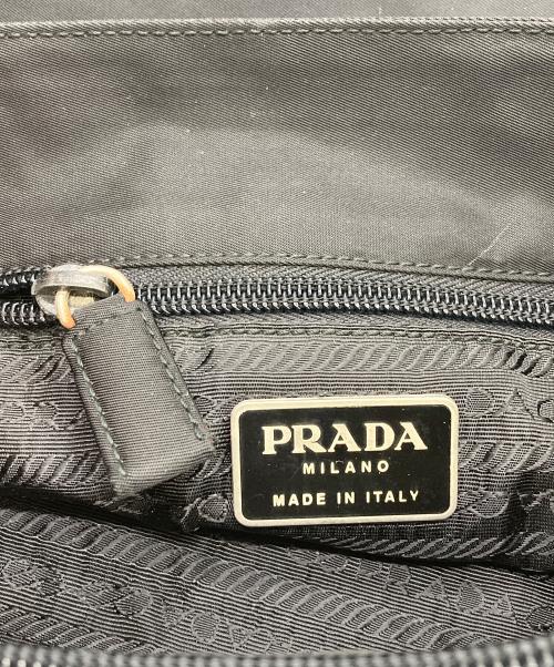 PRADA（プラダ）PRADA (プラダ) ナイロンハンドバッグ ブラックの古着・服飾アイテム