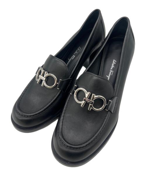 Salvatore Ferragamo（サルヴァトーレ フェラガモ）Salvatore Ferragamo (サルヴァトーレ フェラガモ) ガンチーニヒールパンプス ブラック サイズ:8の古着・服飾アイテム