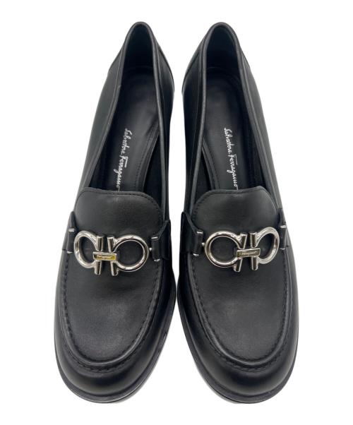 Salvatore Ferragamo（サルヴァトーレ フェラガモ）Salvatore Ferragamo (サルヴァトーレ フェラガモ) ガンチーニヒールパンプス ブラック サイズ:8の古着・服飾アイテム