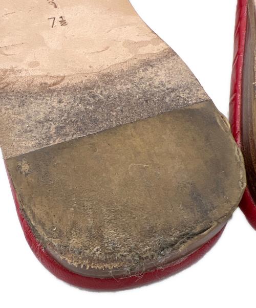 Salvatore Ferragamo（サルヴァトーレ フェラガモ）Salvatore Ferragamo (サルヴァトーレ フェラガモ) デニムサンダル ネイビー×レッド サイズ:7.5の古着・服飾アイテム