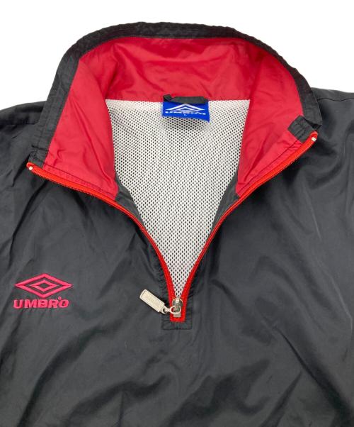 UMBRO（アンブロ）UMBRO (アンブロ) プルオーバーナイロンジャケット ブラック サイズ:Lの古着・服飾アイテム