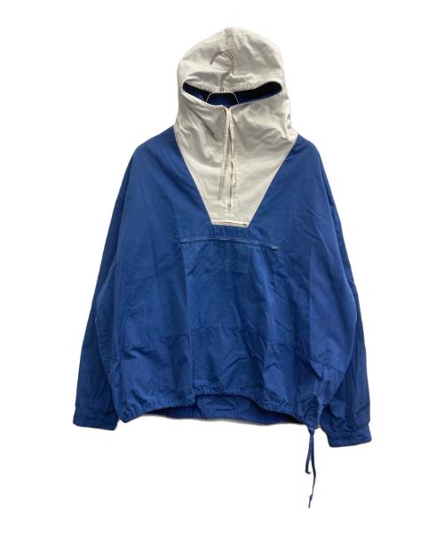 J.CREW（ジェイクルー）J.CREW (ジェイクルー) コットン アノラック パーカー/巨人タグ ブルー×ホワイト サイズ:XLの古着・服飾アイテム