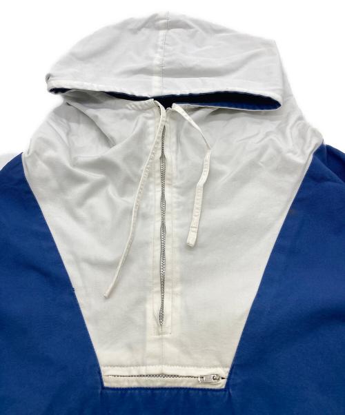 J.CREW（ジェイクルー）J.CREW (ジェイクルー) コットン アノラック パーカー/巨人タグ ブルー×ホワイト サイズ:XLの古着・服飾アイテム