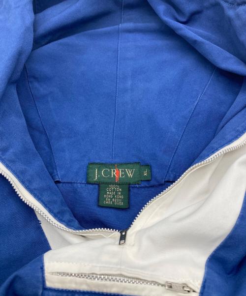 J.CREW（ジェイクルー）J.CREW (ジェイクルー) コットン アノラック パーカー/巨人タグ ブルー×ホワイト サイズ:XLの古着・服飾アイテム