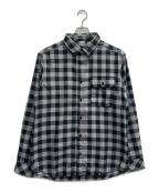 MILLETミレー）の古着「サーモ チェック シャツ ロングスリーブ」｜グレー×ブラック