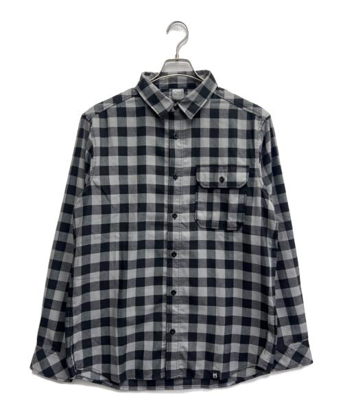 MILLET（ミレー）MILLET (ミレー) サーモ チェック シャツ ロングスリーブ グレー×ブラック サイズ:XLの古着・服飾アイテム