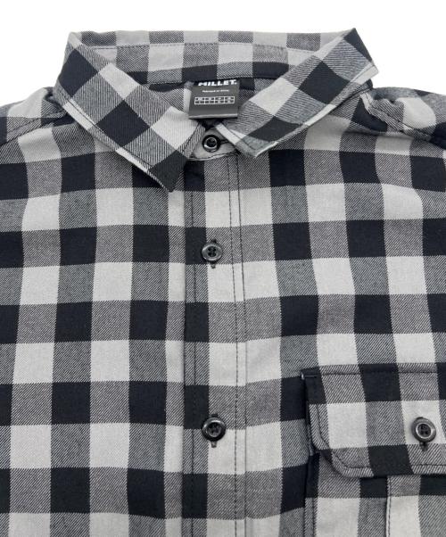 MILLET（ミレー）MILLET (ミレー) サーモ チェック シャツ ロングスリーブ グレー×ブラック サイズ:XLの古着・服飾アイテム