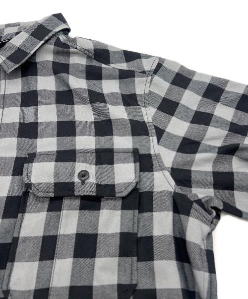 MILLET（ミレー）MILLET (ミレー) サーモ チェック シャツ ロングスリーブ グレー×ブラック サイズ:XLの古着・服飾アイテム