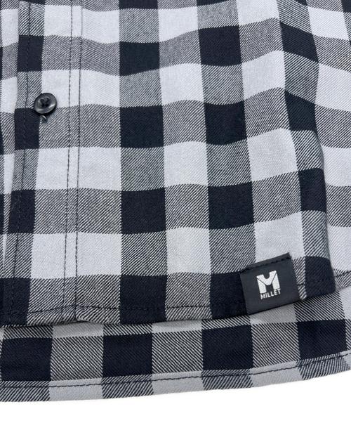 MILLET（ミレー）MILLET (ミレー) サーモ チェック シャツ ロングスリーブ グレー×ブラック サイズ:XLの古着・服飾アイテム