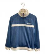 adidasアディダス）の古着「1/2ジップ トラックトップ プリラブドインク」｜ブルー×ベージュ