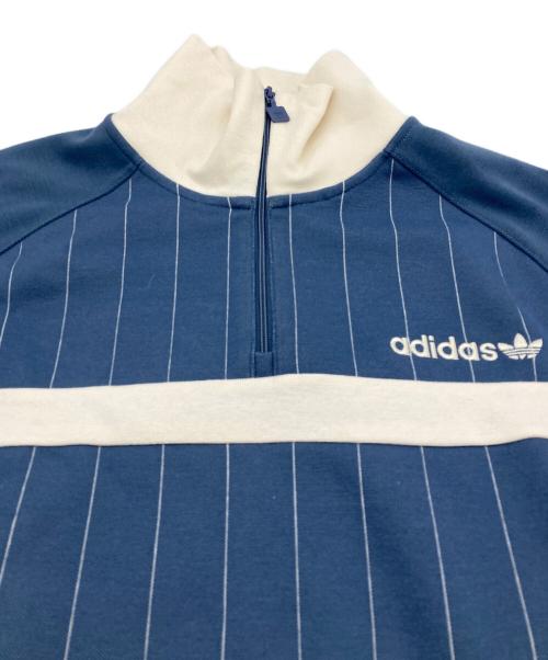 adidas（アディダス）adidas (アディダス) 1/2ジップ トラックトップ プリラブドインク ブルー×ベージュ サイズ:M 未使用品の古着・服飾アイテム