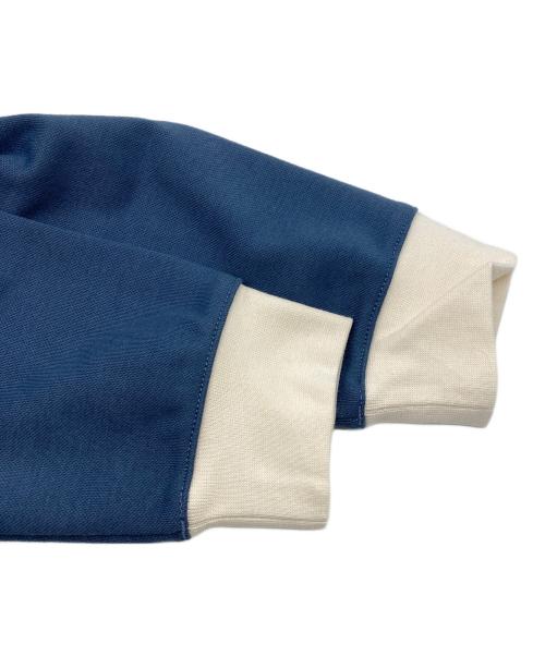 adidas（アディダス）adidas (アディダス) 1/2ジップ トラックトップ プリラブドインク ブルー×ベージュ サイズ:M 未使用品の古着・服飾アイテム