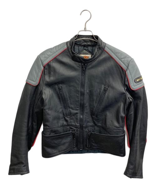 HARLEY-DAVIDSON（ハーレーダビッドソン）HARLEY-DAVIDSON (ハーレーダビッドソン) シングルレザージャケット ブラック サイズ:38の古着・服飾アイテム