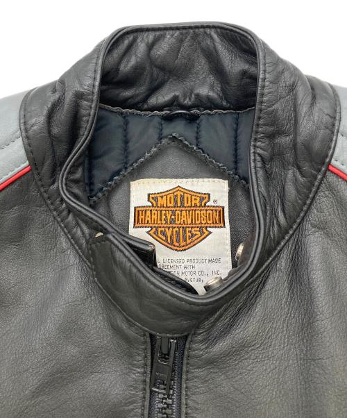 HARLEY-DAVIDSON（ハーレーダビッドソン）HARLEY-DAVIDSON (ハーレーダビッドソン) シングルレザージャケット ブラック サイズ:38の古着・服飾アイテム