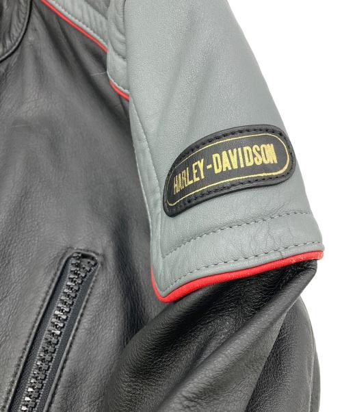 HARLEY-DAVIDSON（ハーレーダビッドソン）HARLEY-DAVIDSON (ハーレーダビッドソン) シングルレザージャケット ブラック サイズ:38の古着・服飾アイテム