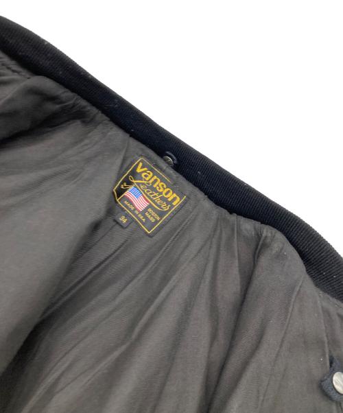 VANSON（バンソン）VANSON (バンソン) TJ 切替シングル レザーブルゾン team jacket ブラック サイズ:34の古着・服飾アイテム