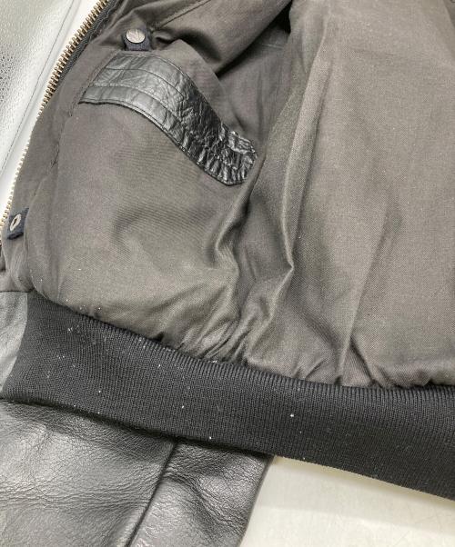 VANSON（バンソン）VANSON (バンソン) TJ 切替シングル レザーブルゾン team jacket ブラック サイズ:34の古着・服飾アイテム