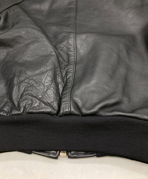 VANSON（バンソン）VANSON (バンソン) TJ 切替シングル レザーブルゾン team jacket ブラック サイズ:34の古着・服飾アイテム