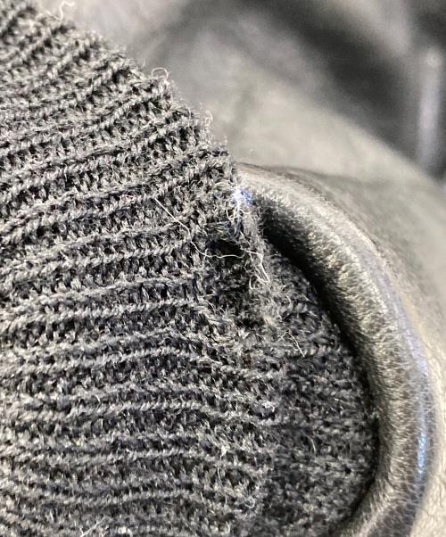 VANSON（バンソン）VANSON (バンソン) TJ 切替シングル レザーブルゾン team jacket ブラック サイズ:34の古着・服飾アイテム