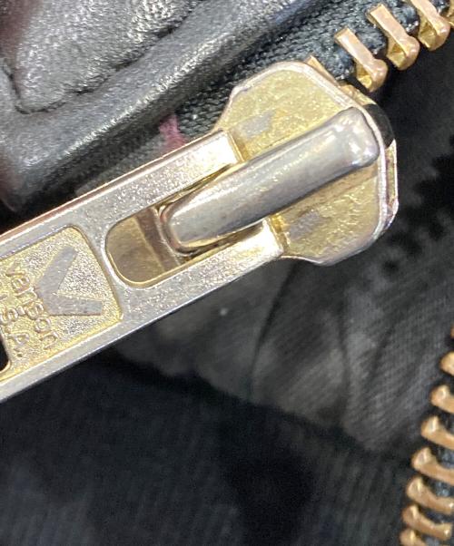 VANSON（バンソン）VANSON (バンソン) TJ 切替シングル レザーブルゾン team jacket ブラック サイズ:34の古着・服飾アイテム