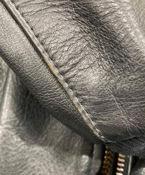 VANSON（バンソン）VANSON (バンソン) TJ 切替シングル レザーブルゾン team jacket ブラック サイズ:34の古着・服飾アイテム