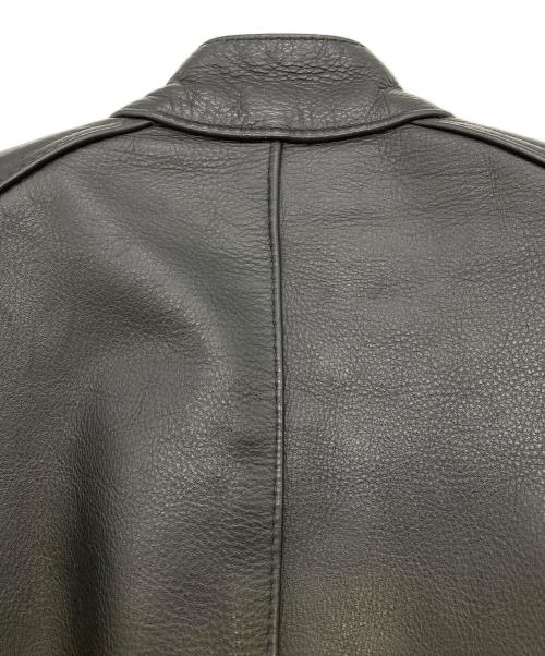 VANSON（バンソン）VANSON (バンソン) TC ロゴワッペン シングルライダースジャケット ブラック サイズ:34の古着・服飾アイテム